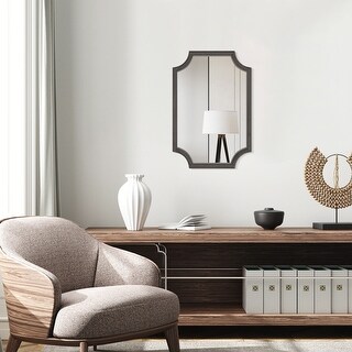 Full Scalloped Corners Arch Square Mirror