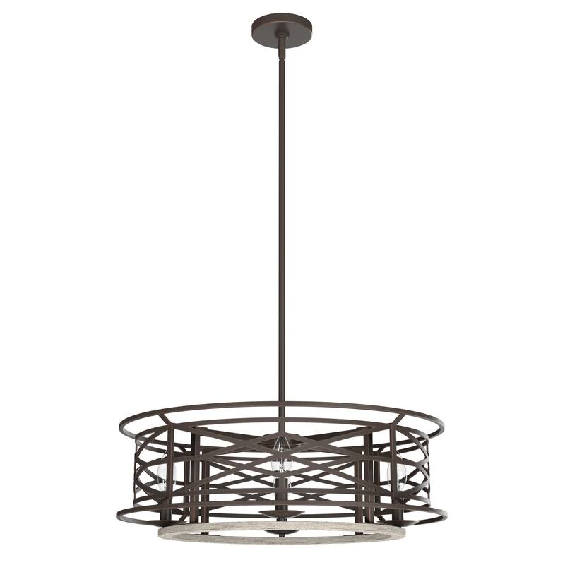 Hunter Langwood 4-Light Round Chandelier - Dining Room, Entry - Modern Farmhouse, Contemporary, Transitional
