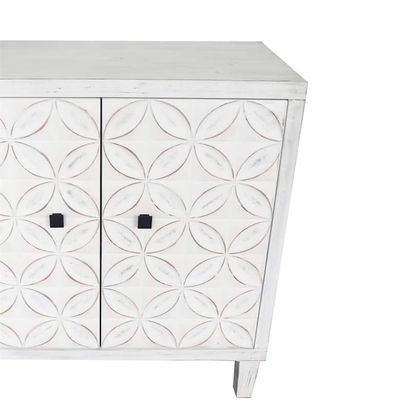 Accent Cabinet 4 Door Wooden Cabinet Sideboard Buffet Server Cabinet