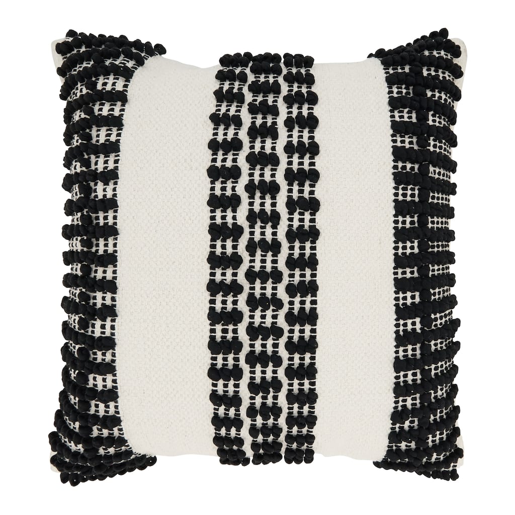 Textured Stripe Woven Throw Pillow