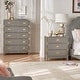 preview thumbnail 4 of 23, Kedric 5-Drawer Gold Accent Chest by iNSPIRE Q Bold