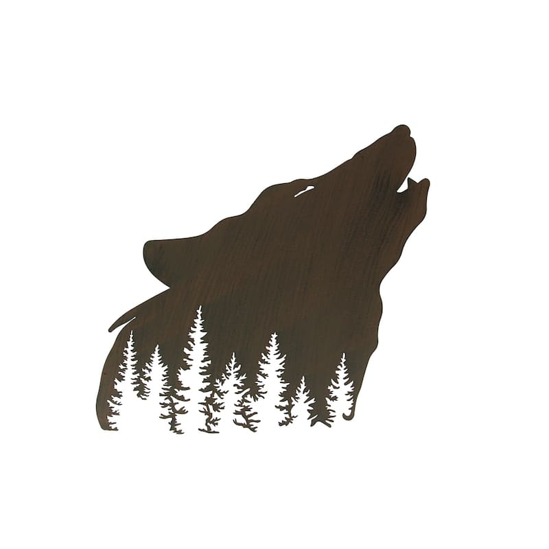 Wolf Laser Cut Metal Wall Art Hanging Forest Room Decor Lodge