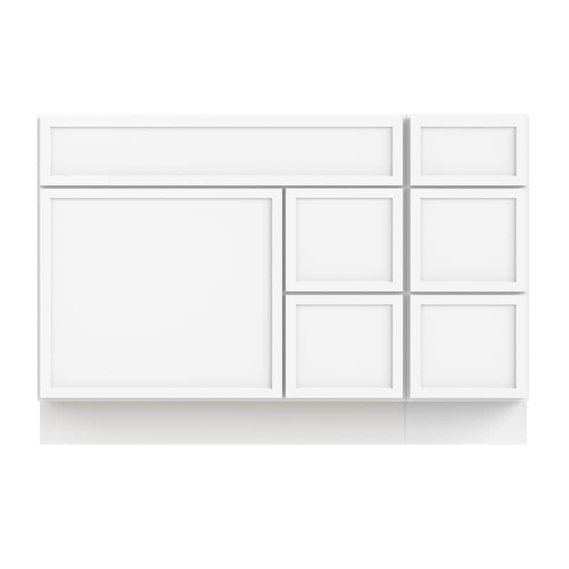 Vanity Art 48" Birch Freestanding Bathroom Vanity Cabinet without Top