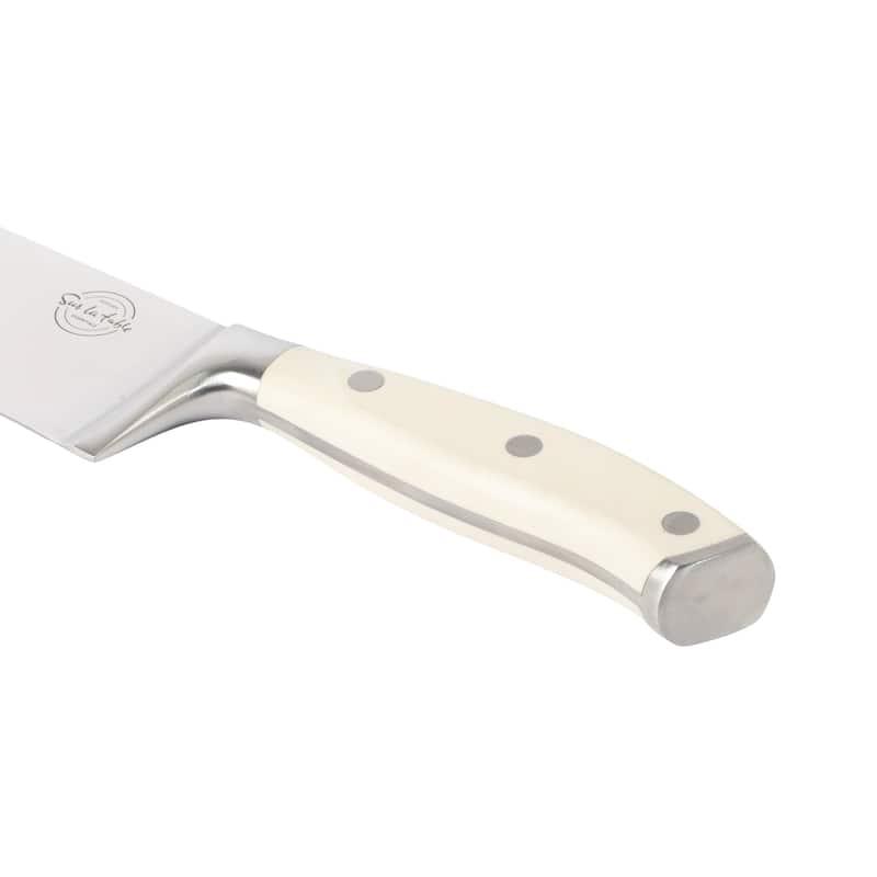 Sur La Table Kitchen Essential German Steel Chef's Knife, 8-Inch Stainless Steel Blade - Forged Full Tang
