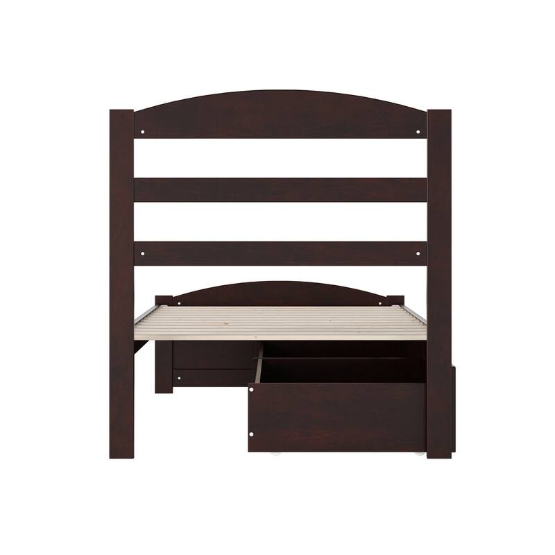 Warren Platform Bed with Footboard and 2 Storage Drawers