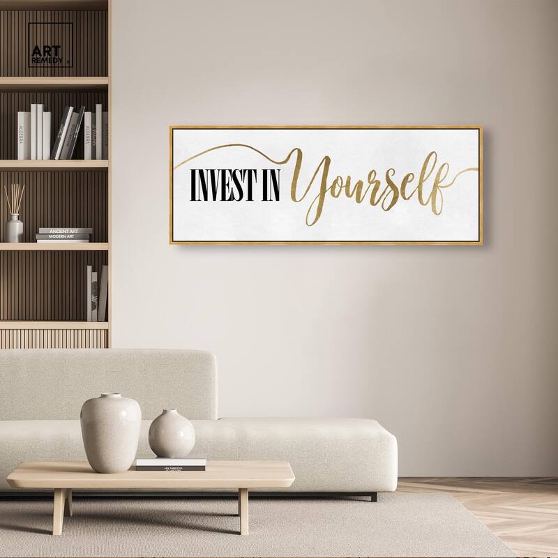 Invest In Yourself Panoramic Canvas by Art Remedy