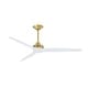 preview thumbnail 2 of 11, Fanimation Spitfire DC Custom Indoor/Outdoor Smart Ceiling Fan DC Motor with Remote - Brushed Satin Brass