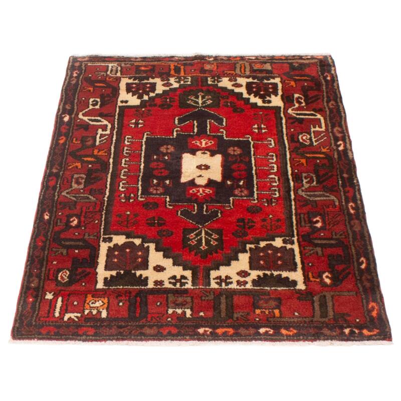 ECARPETGALLERY Hand-knotted Andelz Red Wool Rug - 3'5 x 4'11