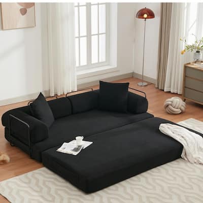 78.5" 4-in-1 Folding Convertible Out King Size Sleeper Sofa Bed