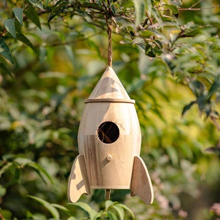 RusticReach Natural Solid Wood Bird's Nest