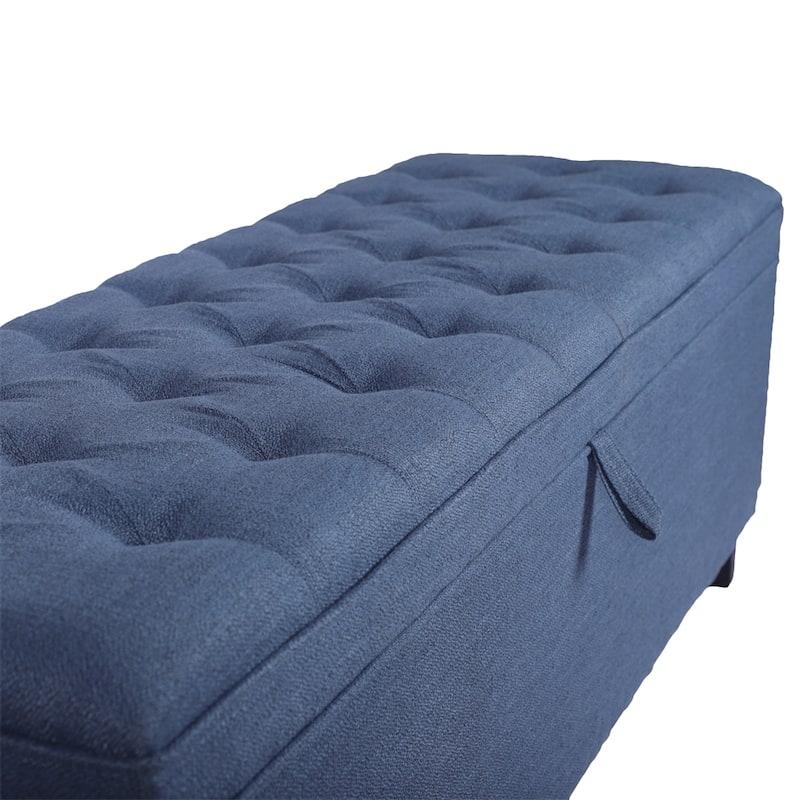 Extra Long Storage Ottoman Entryway Bench with Flip Top Storage Chest