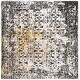preview thumbnail 27 of 32, SAFAVIEH Classic Vintage Boho Manila Distressed Oriental Cotton Rug 6' Square - Black/Silver - Square