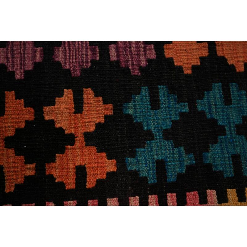 Reversible Kilim Oriental Area Rug Flatweave Home Decor Wool Carpet - 8'9" x 11'4"