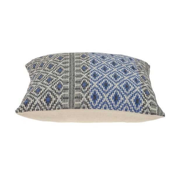 Gray And Blue Aztec Diamond Throw Pillow