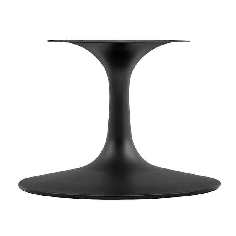 48" Oval-Shaped Artificial Marble Coffee Table, Black White