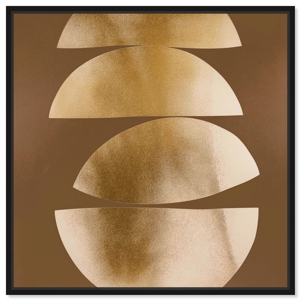Golden Crescents II Canvas by Art Remedy