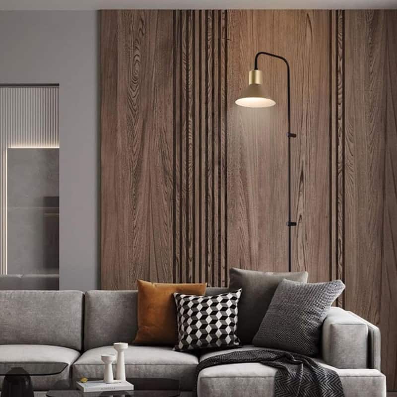 1 Pcs light wall bedroom black plug in wall sconce metal wall light