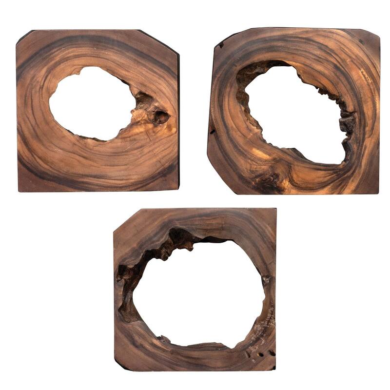 Uttermost Adlai Wood Trees Wall Art - Set of 6 - Rich Coffee Brown