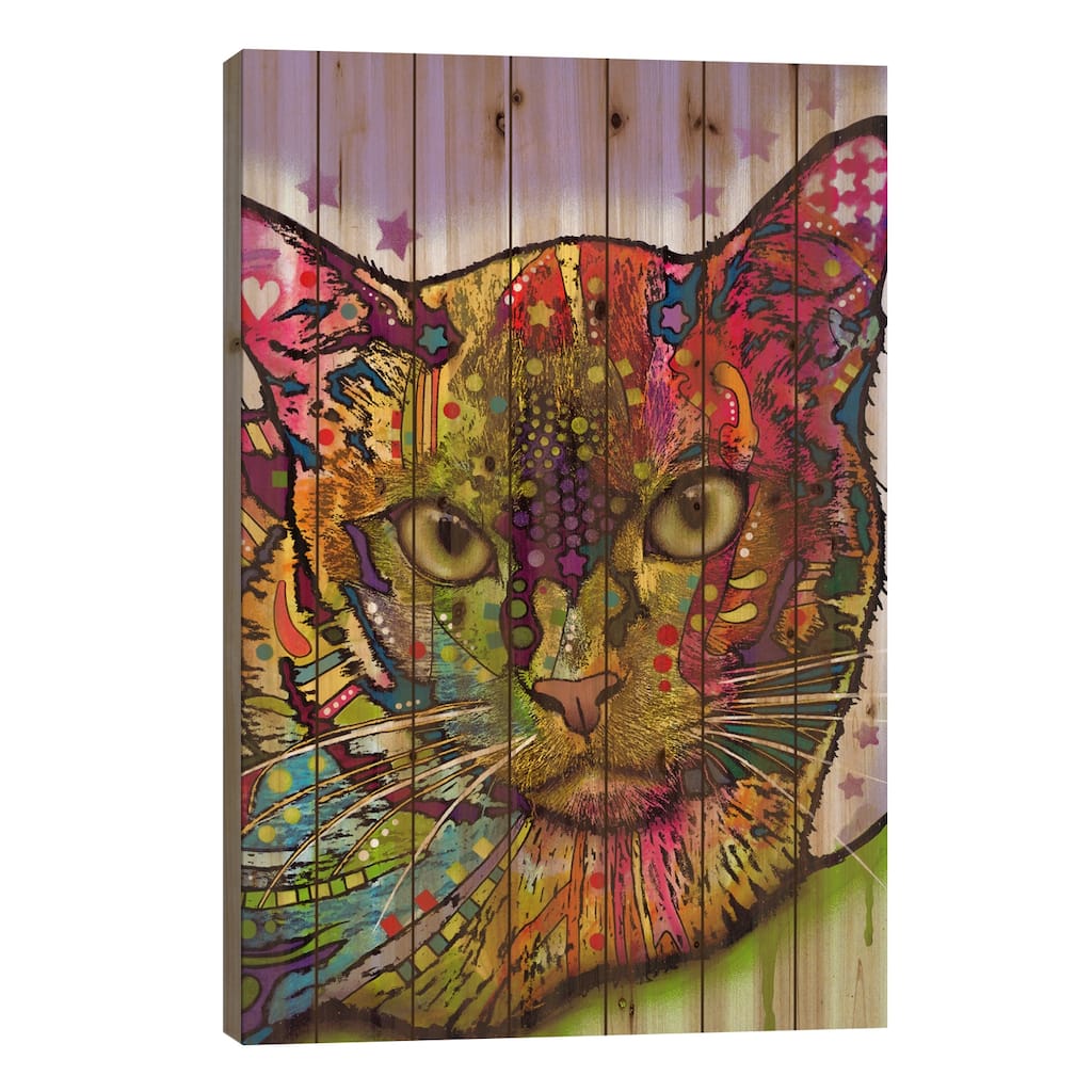 Burmese Print On Wood by Dean Russo - Multi-Color