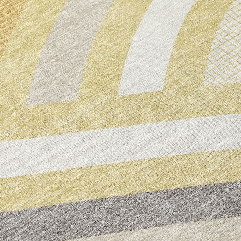 Machine Washable Indoor/ Outdoor Modern Jalen Chantille Rug