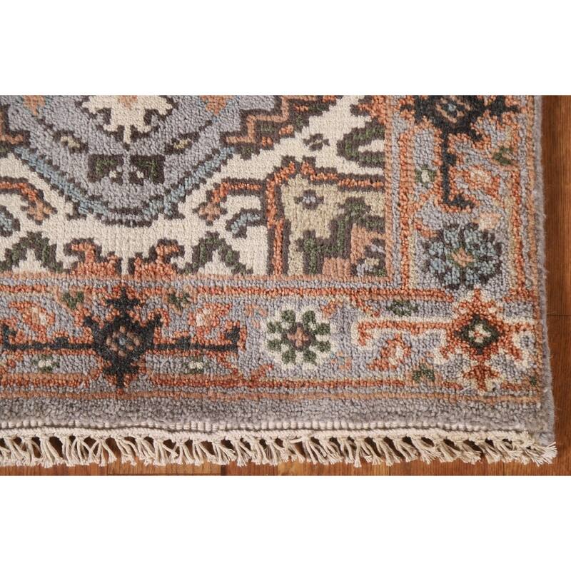 Heriz Serapi Oriental Rug Handmade Orange Wool Carpet - 2'0"x 3'0"