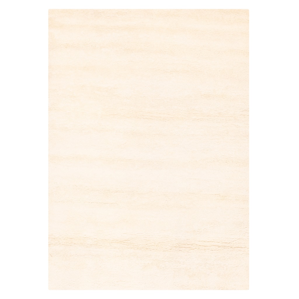 ECARPETGALLERY Hand-knotted Tangier Cream Wool Rug - 6'2 x 8'7