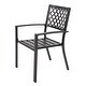 preview thumbnail 15 of 26, Outdoor Dining Set, Iron Finish, Black with Gold Speckles