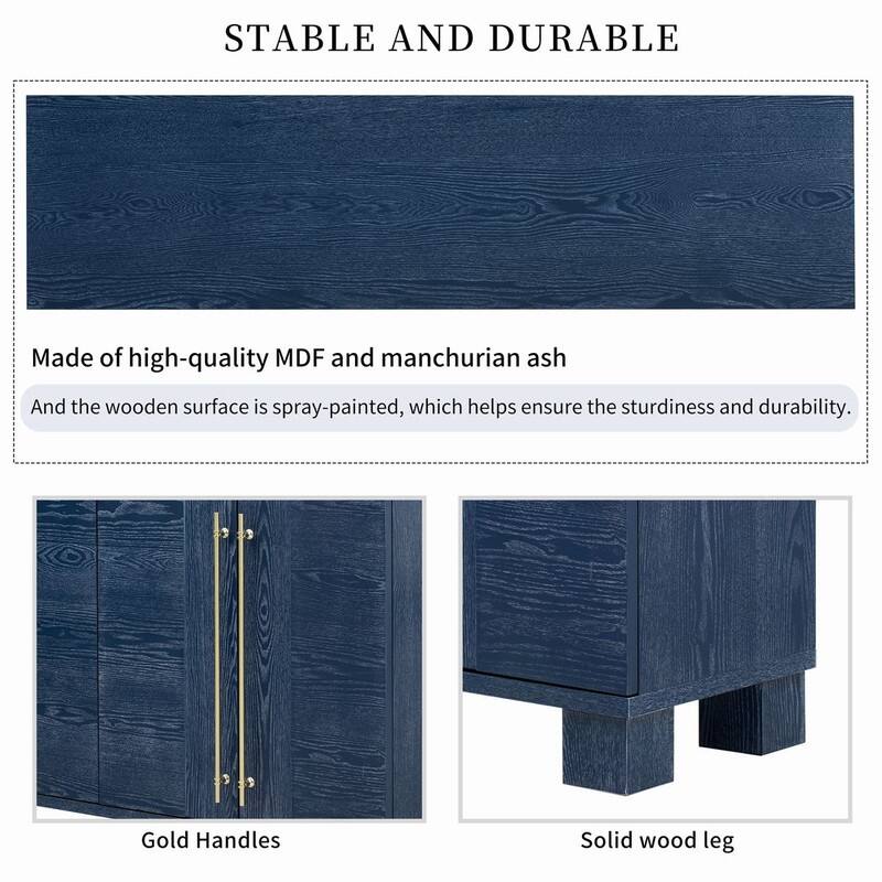 60''W Sideboard with Adjustable Shelves - N/A