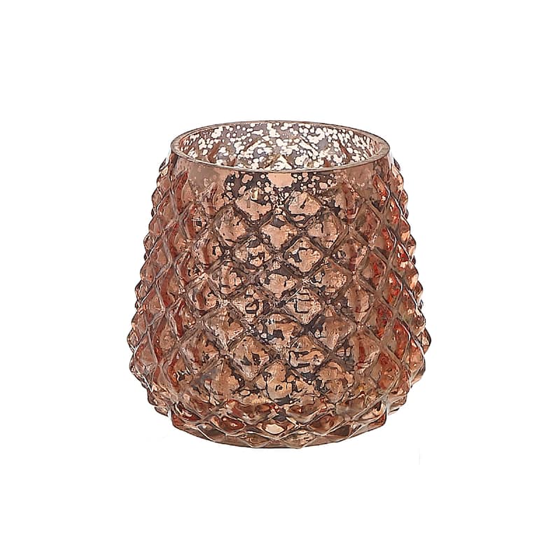 Mercury Diamond Tealight Holder Bronze - Set of 2 - N/A