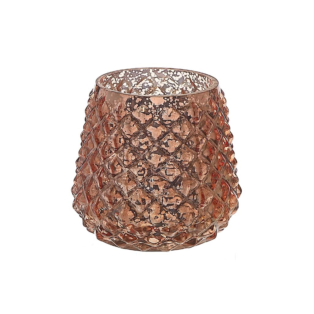 Mercury Diamond Tealight Holder Bronze - Set of 2 - N/A
