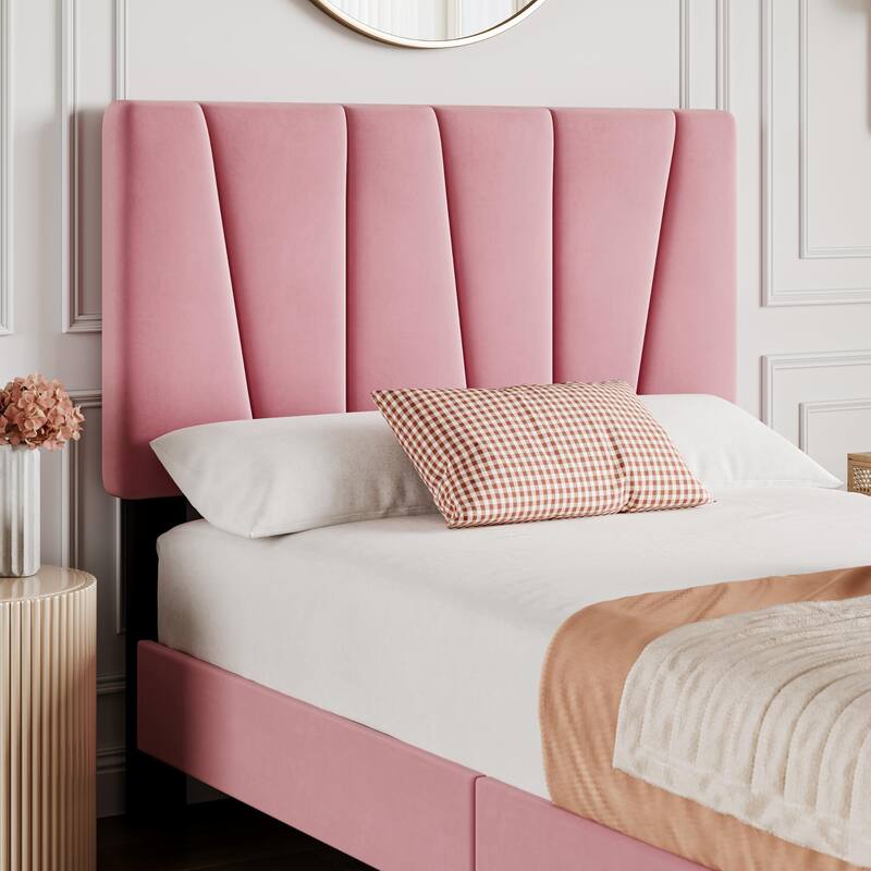 Bed Frame with Adjustable Headboard