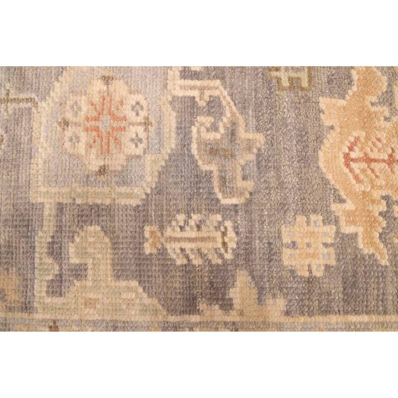 ECARPETGALLERY Hand-knotted Kavya Oushak Dark Grey Wool Rug - 6'0 x 8'10