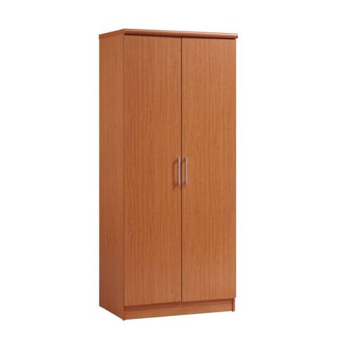 71.5" Cherry Red Rectangular 2 Doors Armoire with 4 Shelves
