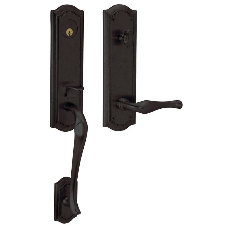 Baldwin Left Handed Bethpage Escutcheon Single Cylinder Handleset with