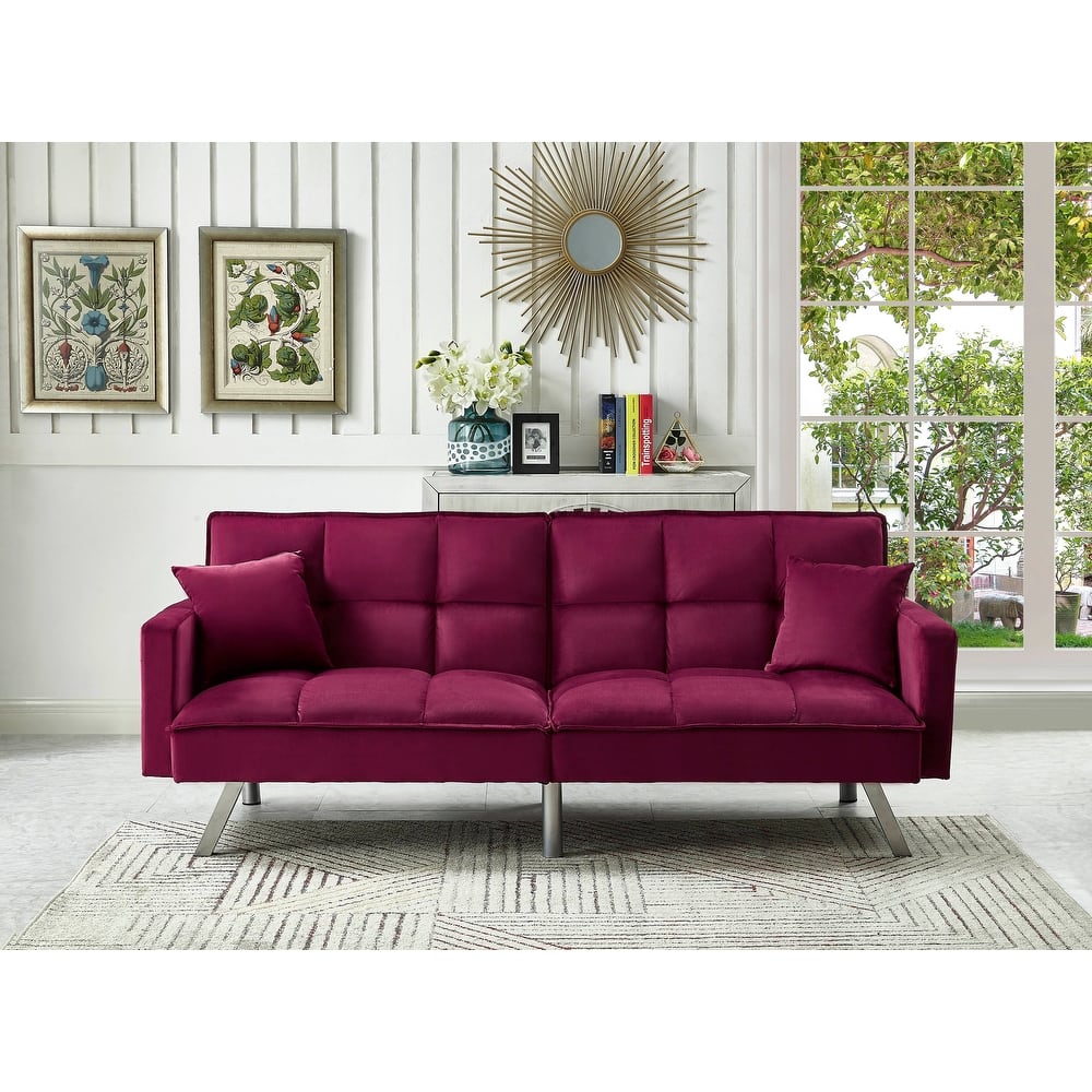 Comfortable Velvet Sleeper Sofa Bed by Legend Furniture