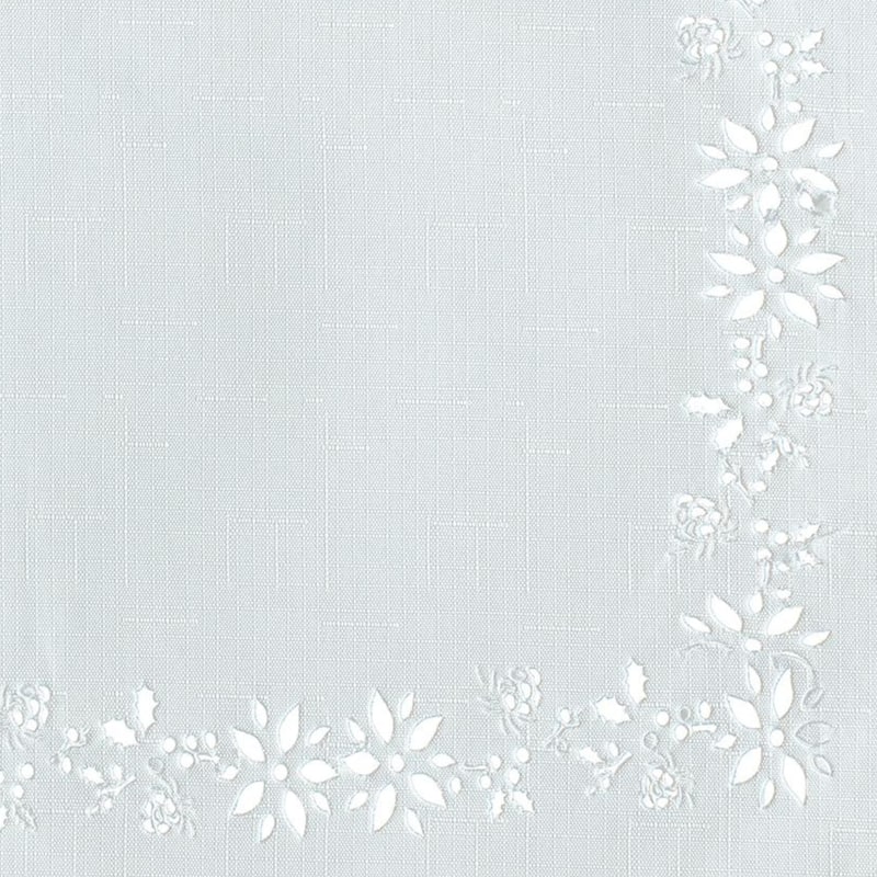 Poinsettia Noel Laser Cut Napkins, Set of 4