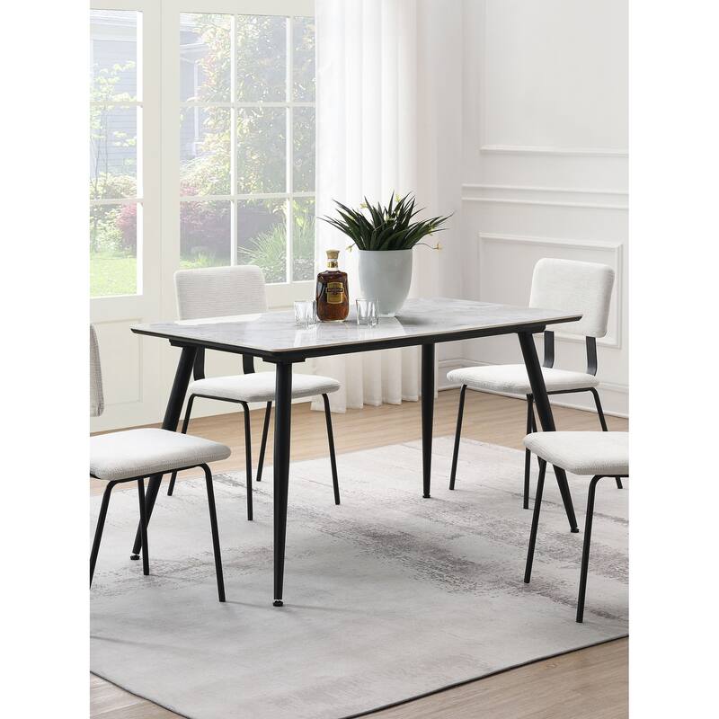 Dennison Rectangular 55-Inch Ceramic Top Dining Table Grey