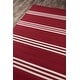 preview thumbnail 9 of 23, Momeni Veranda Hand Hooked Contemporary Striped Indoor Outdoor Rug