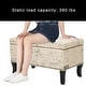 preview thumbnail 5 of 25, Adeco Storage Ottoman Bench Fabric Patterned Rectangular Toy Chests