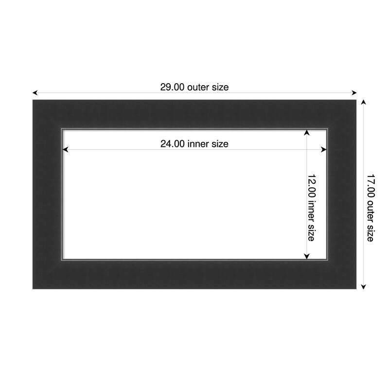 Amanti Art Corvino Black Framed Dry Erase Magnetic Board - 29 x 17 in - Corvino Black