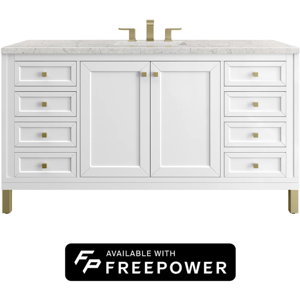 James Martin Vanities 503-V60S-FEJP Chicago 60" Free Standing Single
