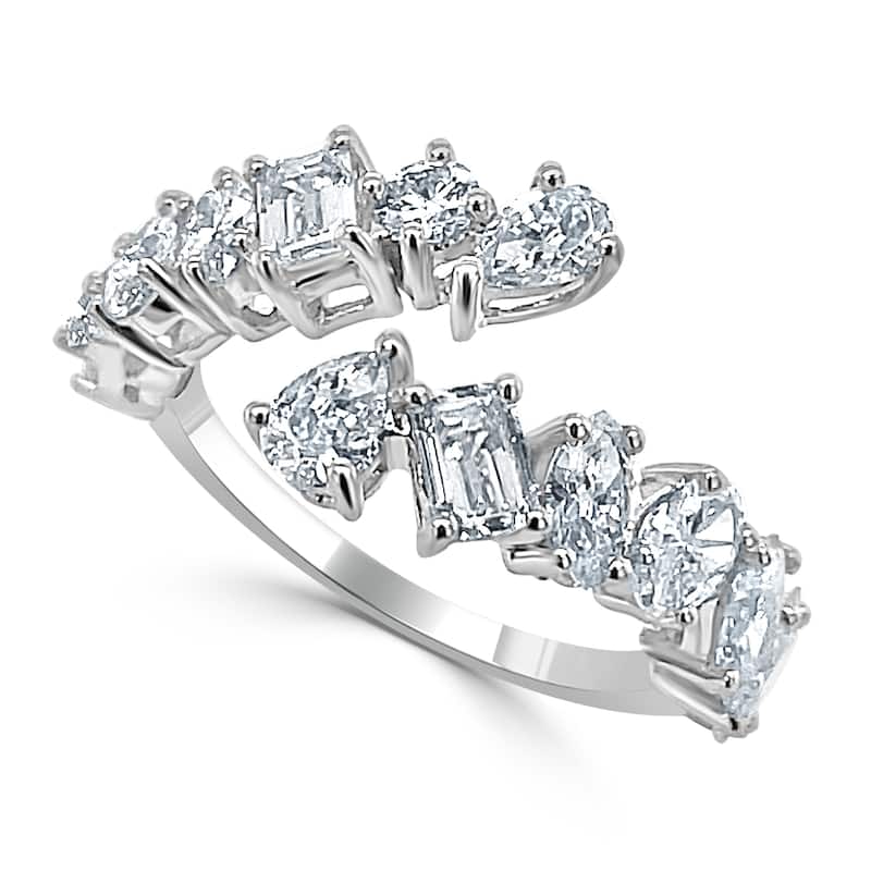 Joelle Collection Fancy Shape Diamond Ring for Her - 14K Gold Size 6.5 - White