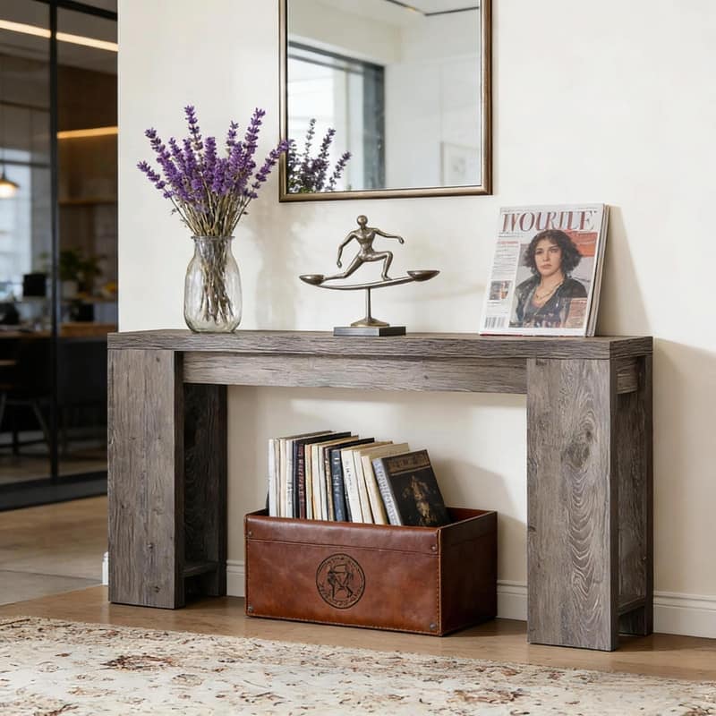 70.9" Rustic Farmhouse Entryway Table with Spacious Surface