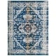 preview thumbnail 122 of 124, SAFAVIEH Madison Andra Boho Oriental Distressed Rug 8' x 10' - Dark Blue/Light Blue