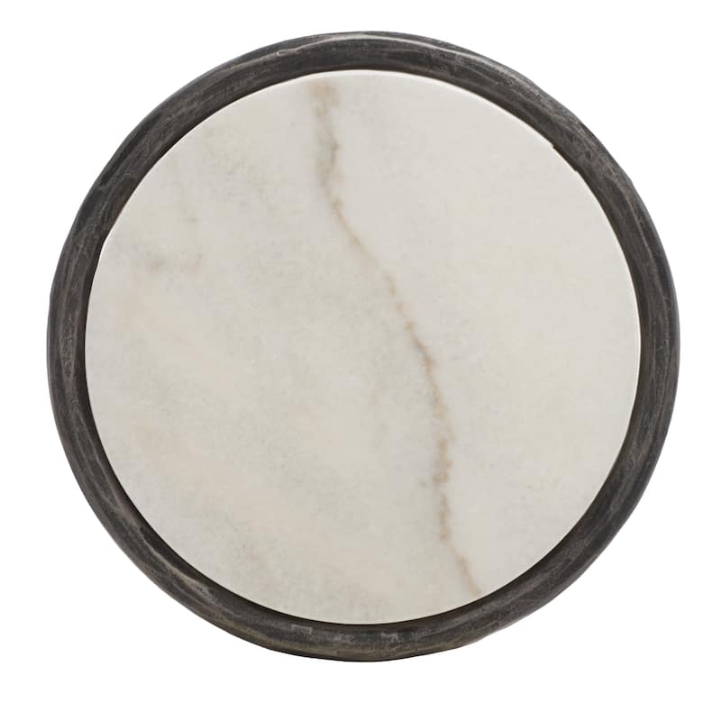 SAFAVIEH Couture Wubke Forged Metal Tall Round End Table, Fully Assembled - 12"W x 12"D x 24"H