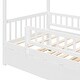 preview thumbnail 62 of 83, Montessori Bed House Bed with Trundle Bed and Headboard, Wood Daybed Platform Bed Frame No Box Spring Needed for Boys Girls
