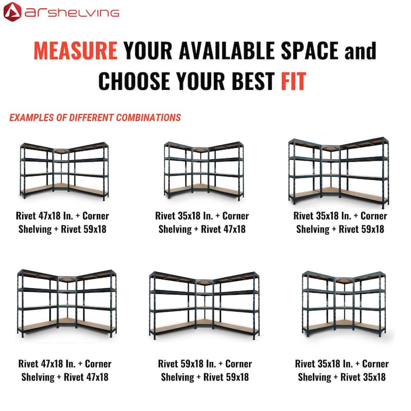 Ar Shelving Versatile Combinable Storage Collection for Garage, Home and Commercial