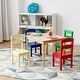preview thumbnail 4 of 10, Costway Kids 5 Piece Table Chair Set Pine Wood Multicolor Children