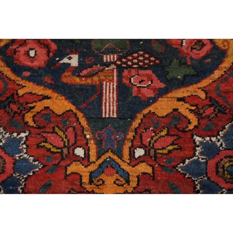 Hand Knotted Oriental 100% Wool Carpet Traditional Floral Oranges & Rust Bakhtiari Area Rug - 10' 3'' X 6' 9''