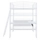 preview thumbnail 9 of 18, Full Size Loft Bed with 4 Layers of Shelves, L-shaped Desk, White